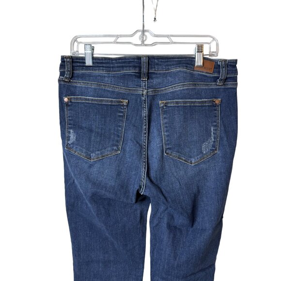 Judy Blue Jeans Sz 32 Relaxed Fit High‎ Rise Dark Wash Stretch 32x27 - Picture 8 of 16